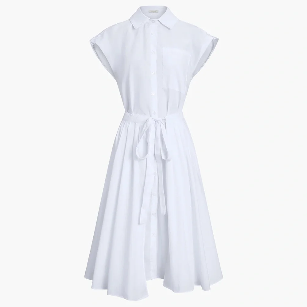 ZARA ~ Cotton Blends Sleeveless Split Midi Dress - Picture 5 of 10